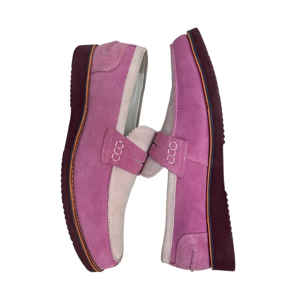 Marc Nolan Abe Suede Penny Loafers dusty rose 14